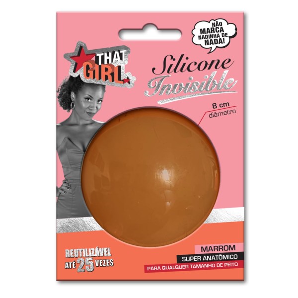 Encontraproduto.com.br - Silicone Adesivo Invisible para Seios That Girl - Marron