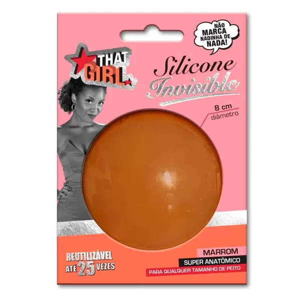 Encontraproduto.com.br - Silicone Adesivo Invisible para Seios That Girl - Marron