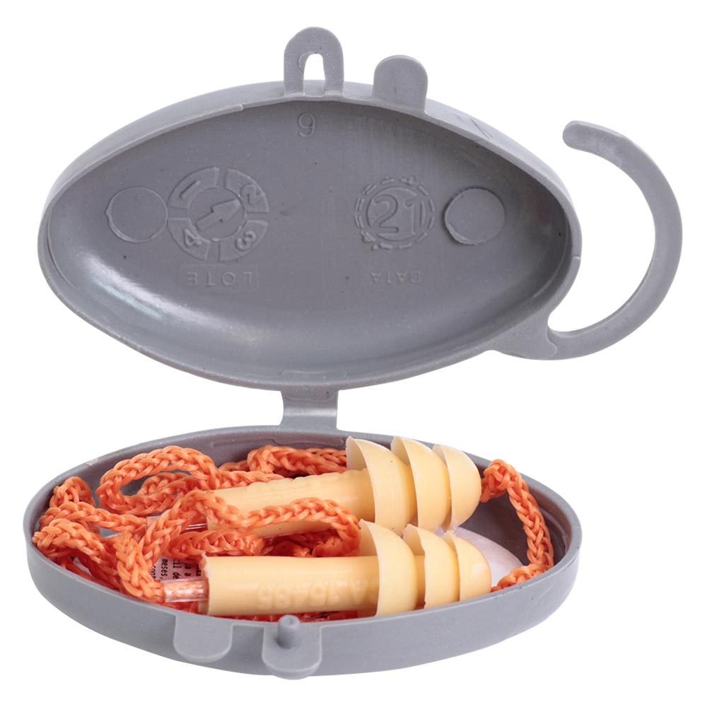 Encontraproduto.com.br - Protetor Auditivo Auricular Silicone Elastobor Laranja 13dB