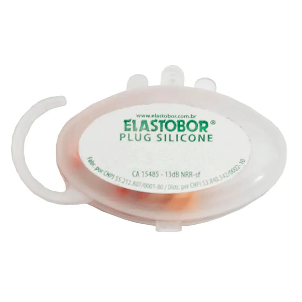 Encontraproduto.com.br - Protetor Auditivo Auricular Silicone Elastobor Laranja 13dB