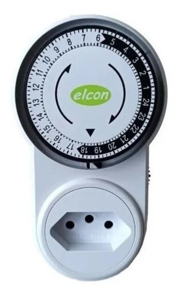 Encontraproduto.com.br - Timer Analógico Temporizador Programável Tomada Bivolt Elcon TM-22