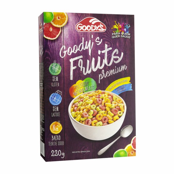 Encontraproduto.com.br - Cereal Sem Glúten E Sem Lactose Fruits Premium GoodyS 220 G