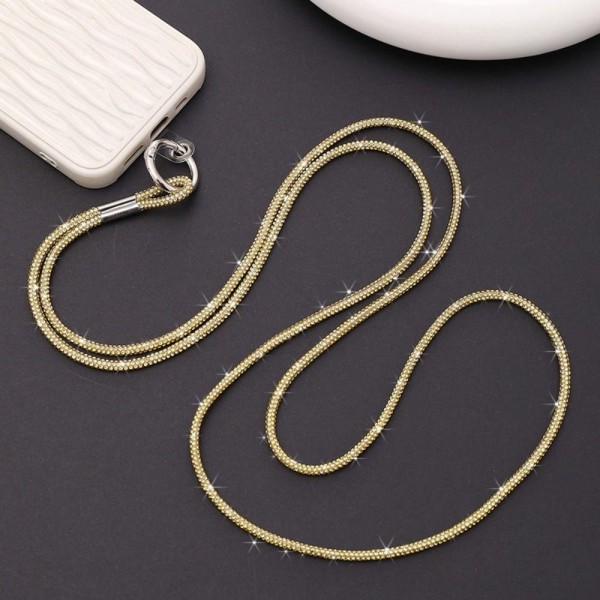 Encontraproduto.com.br - Cordão de celular de strass de luxo com case de diamante