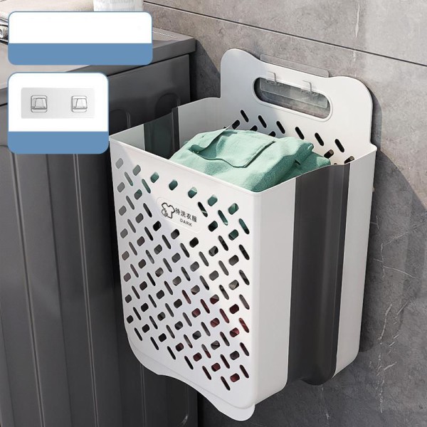 Encontraproduto.com.br - Cesta de Roupa Suja de Plástico Montada na Parede