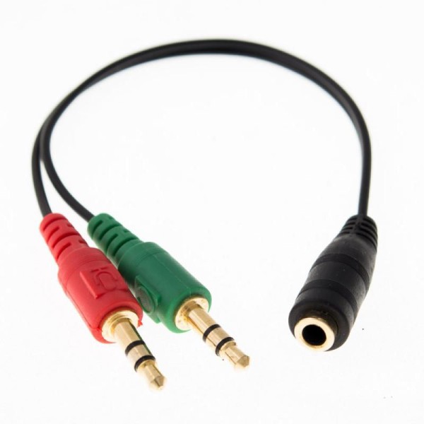 Encontraproduto.com.br - Cabo Adaptador P3 Fêmea Para 2 P2 Macho  Fone E Microfone