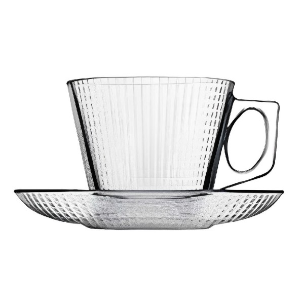 Encontraproduto.com.br - Xícaras Vidro Square 80ml - Jogo Xícaras 12 Peças Café Expresso, Chá