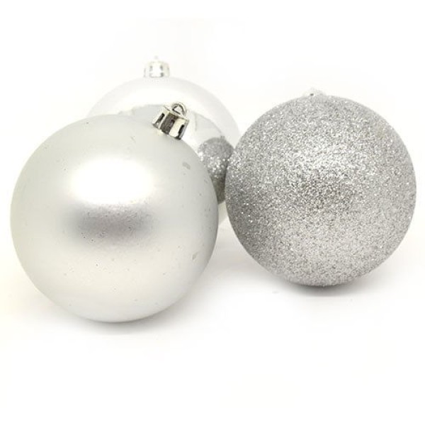Encontraproduto.com.br - Bolas de Natal com 12 Peças Santini 048-956194SD Prata