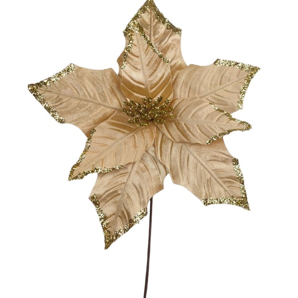 Adorno Natalino Flor Noritex Dourado 140-2501017