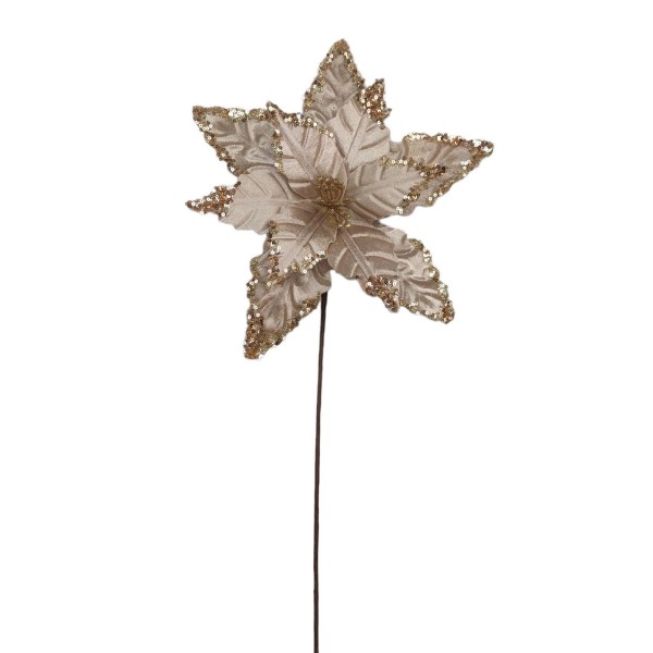 Adorno Natalino Flor Noritex Rosê e Dourado 140-2501049