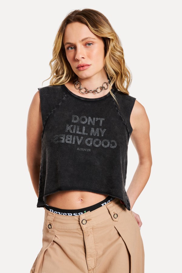 Cropped Malha Good Vibes