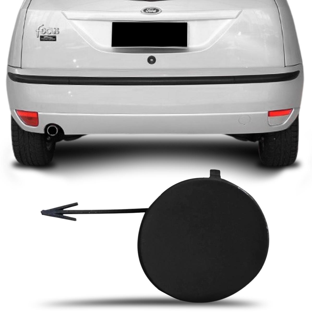 Tampa Reboque Parachoque Traseiro Ford Focus Hatch 2004 2005 2006 2007 Preto