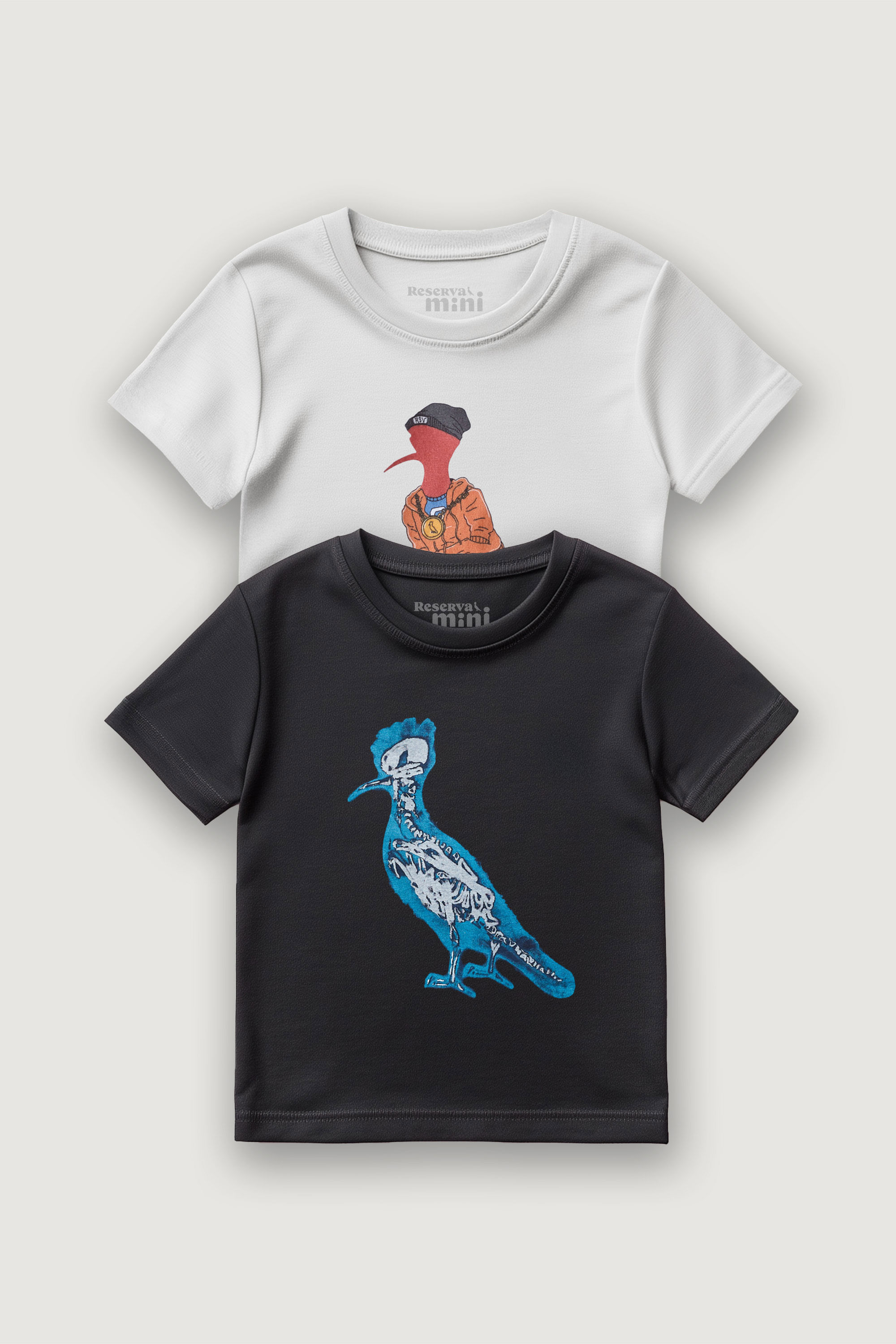 Kit 2 Camisetas Raio X e Music