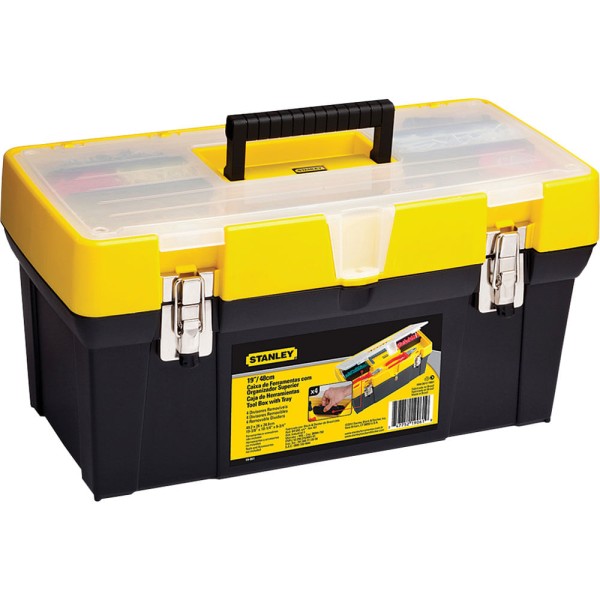 Encontraproduto.com.br - Caixa De Ferramentas Tipo Bau Plastica Pp Polipropileno 19 Com Tampa Organizadora - 19-061 - Stanley