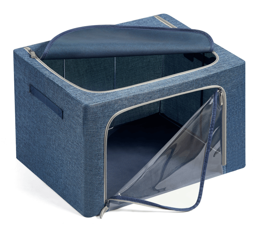 Encontraproduto.com.br - Conjunto de Caixas Organizadoras com Ziper Azul Members Mark 2 Unidades