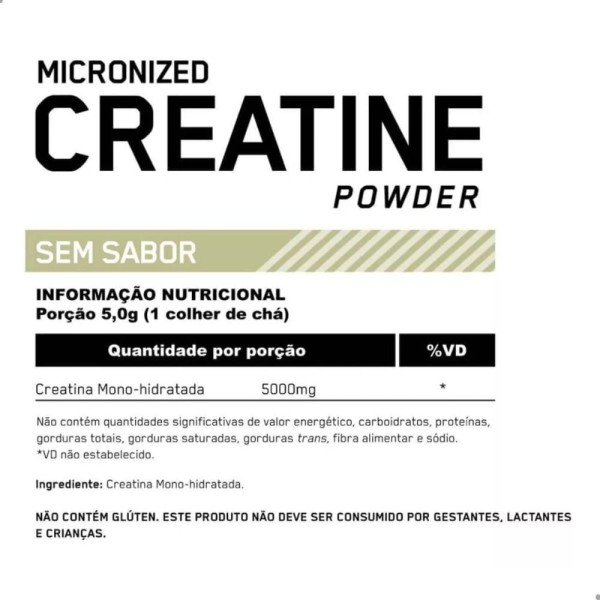 Encontraproduto.com.br - Creatine Micronized Powder 600g - Optimum Nutrition