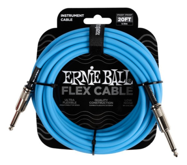Encontraproduto.com.br - Cabo Ernie Ball Flex P10 Reto/Reto com 6mts Verde P06419