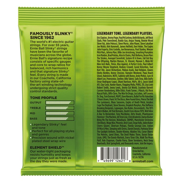 Encontraproduto.com.br - Corda Ernie Ball 010 Regular Slinky Níquel para Guitarra 7 Cordas
