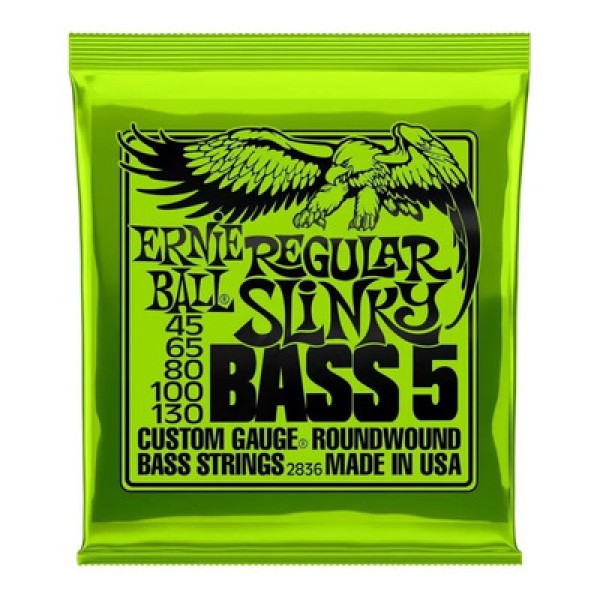 Encontraproduto.com.br - Corda Ernie Ball 045 Regular Slinky para Baixo 5 Cordas