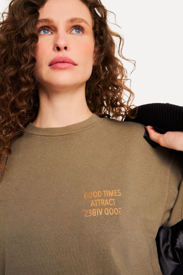 Encontraproduto.com.br - T-shirt Moletom Good Vibes