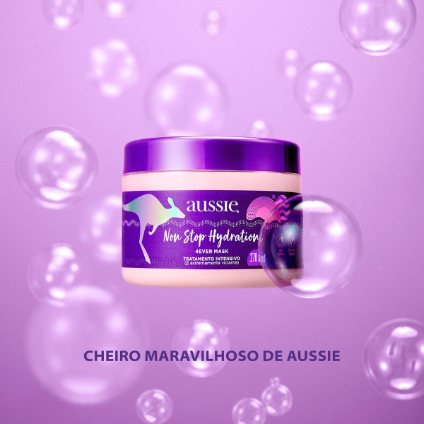Encontraproduto.com.br - Máscara de Tratamento AUSSIE Non Stop Hydration 270ml