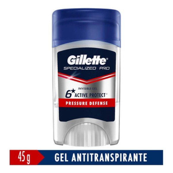 Encontraproduto.com.br - Desodorante Antitranspirante Stick Gillette 6 Active Protect Pressure Defense 45g
