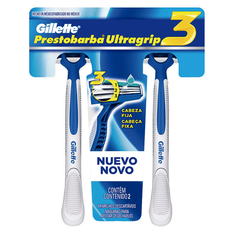 Encontraproduto.com.br - Aparelho Prestobarba Ultragrip 3 C/2 UN