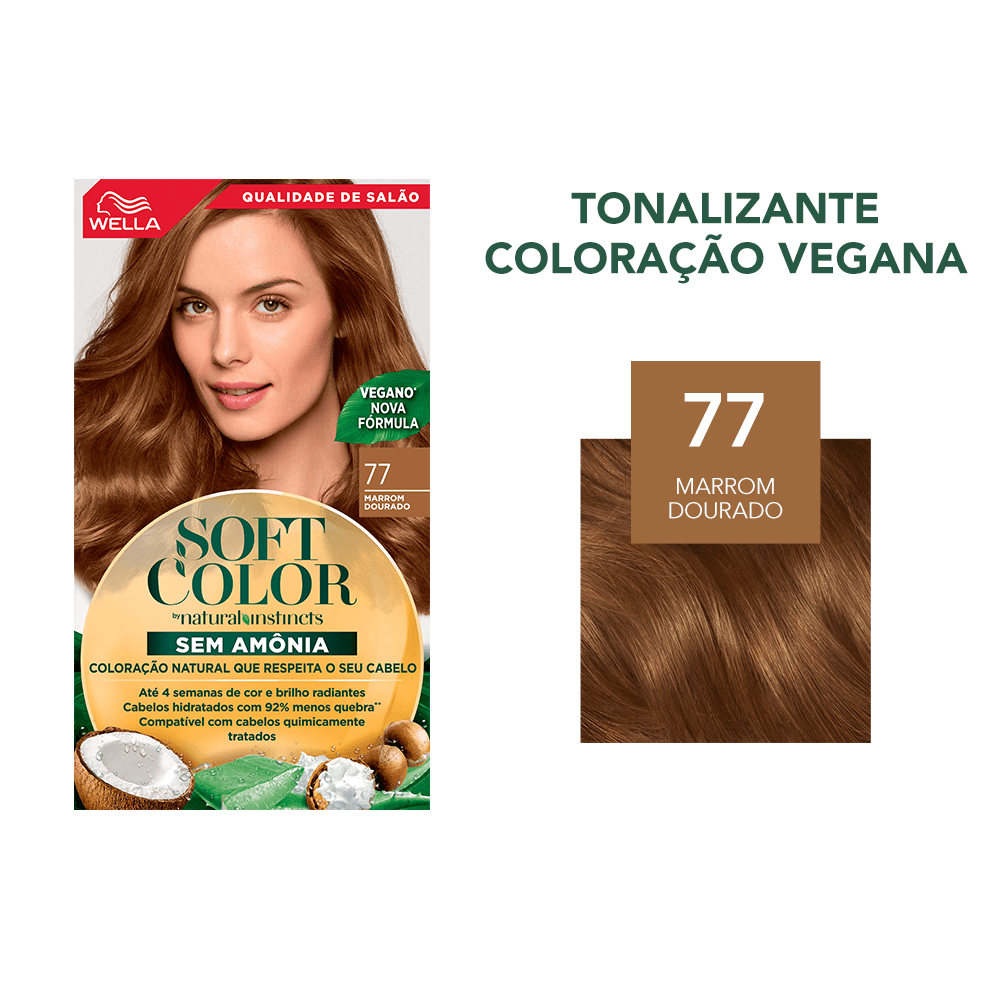 Encontraproduto.com.br - Tintura Soft Color 77 Marom Dourado - Soft Color