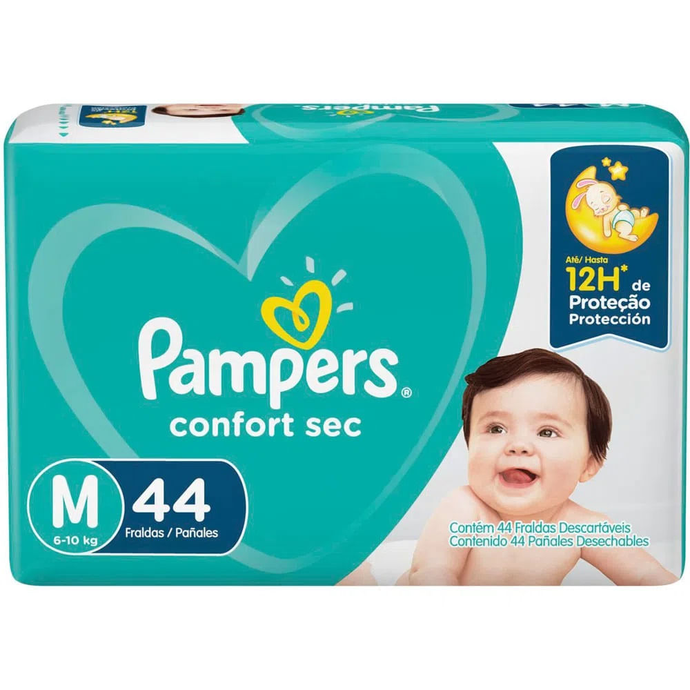 Encontraproduto.com.br - Fralda Pampers Confort Sec M 44 Unidades