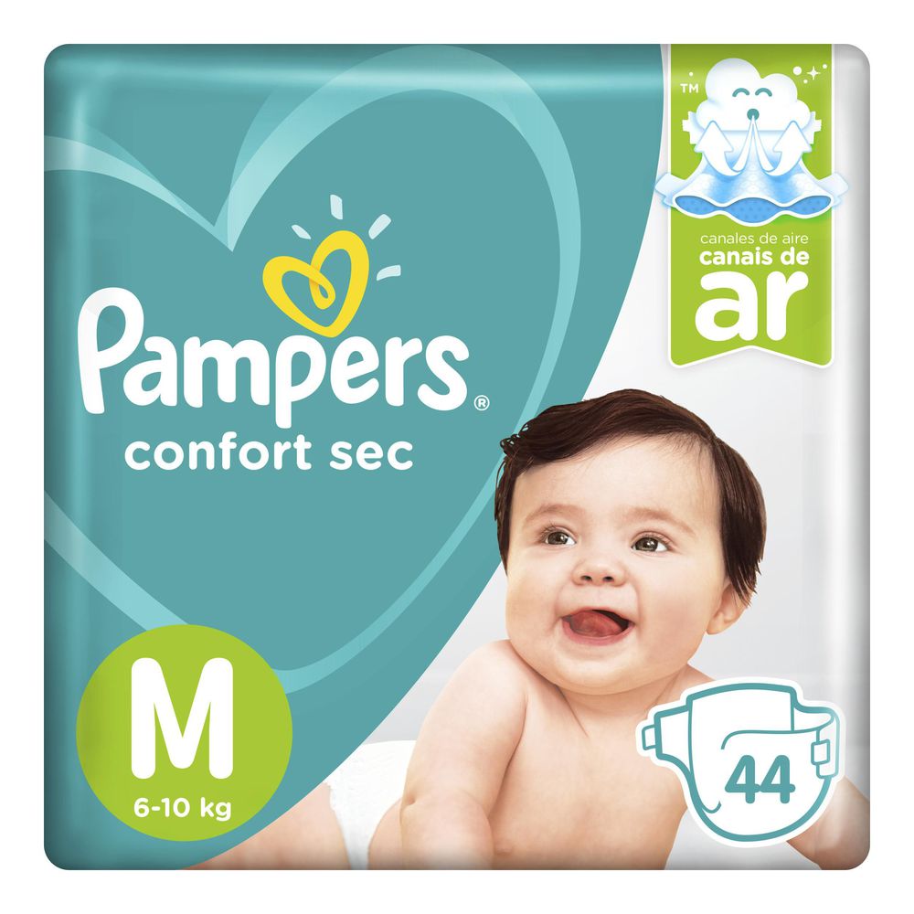 Encontraproduto.com.br - Fralda Pampers Confort Sec M 44 Unidades