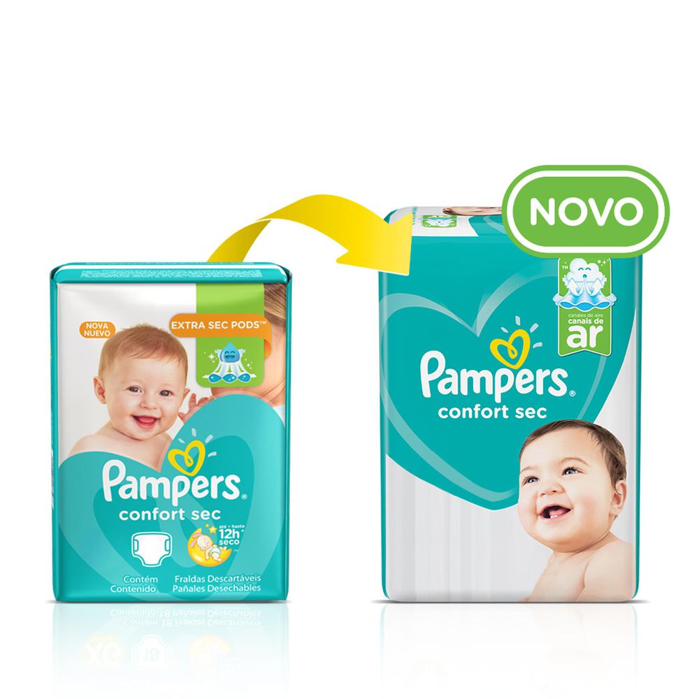 Encontraproduto.com.br - Fralda Pampers Confort Sec M 44 Unidades