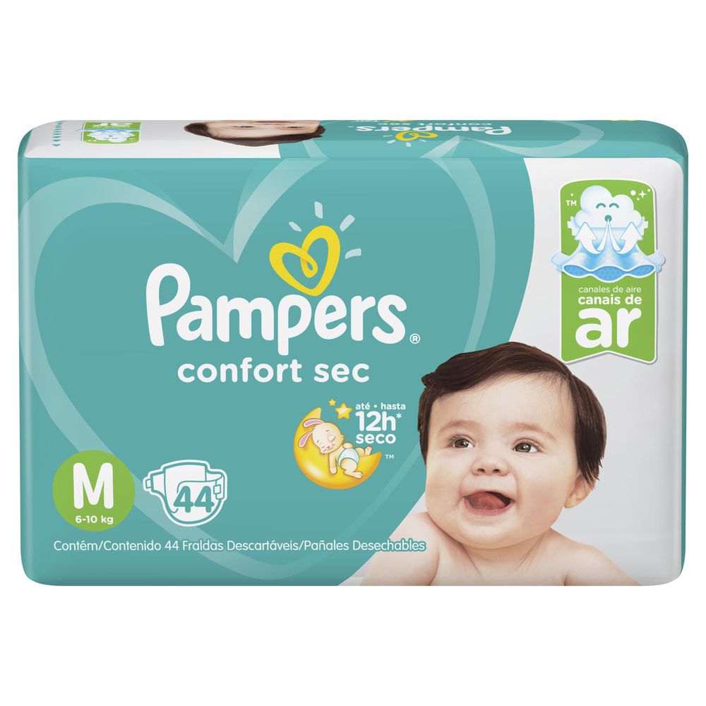 Encontraproduto.com.br - Fralda Pampers Confort Sec M 44 Unidades