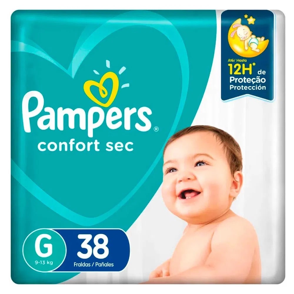 Fralda Pampers Confort Sec G 38 Unidades