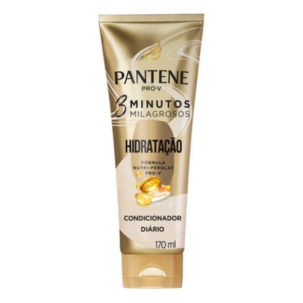 Condicionador com Pérolas Solúveis & Óleo de Coco Pantene Pro-V 3 Minutos Milagrosos Hidratação Bisnaga 170ml