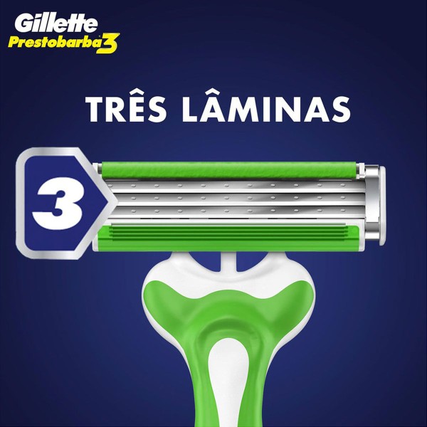 Encontraproduto.com.br - Aparelho Barbear Prestobarba 3 Sensitive Leve 3 Pague 2