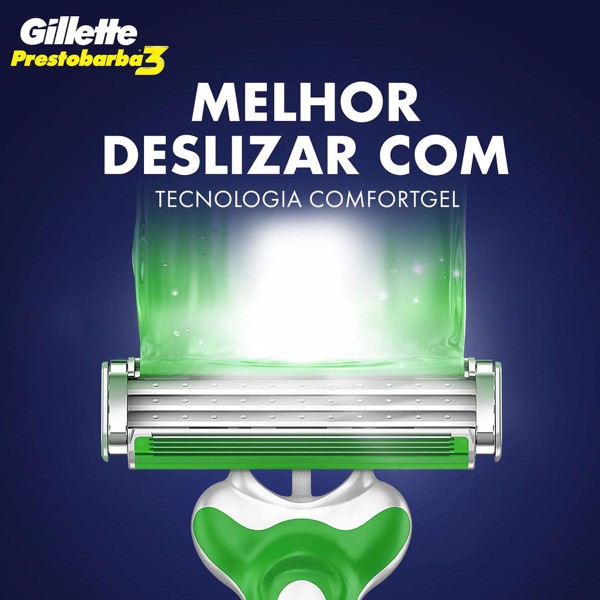 Encontraproduto.com.br - Aparelho Barbear Prestobarba 3 Sensitive Leve 3 Pague 2