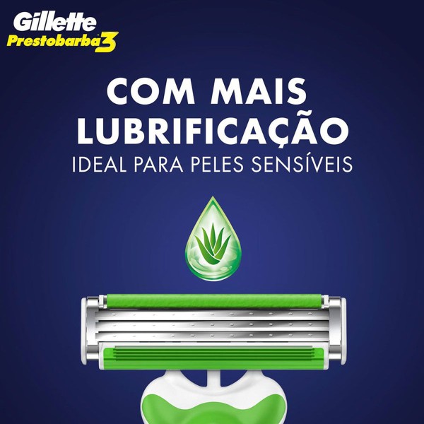 Encontraproduto.com.br - Aparelho Barbear Prestobarba 3 Sensitive Leve 3 Pague 2