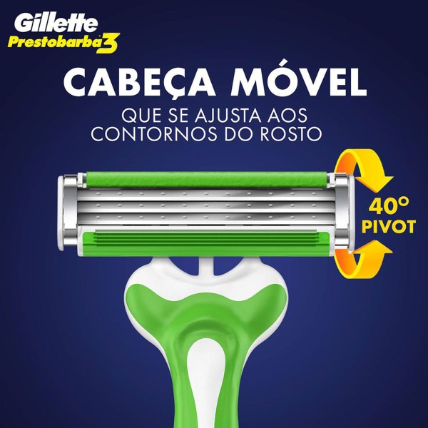 Encontraproduto.com.br - Aparelho Barbear Prestobarba 3 Sensitive Leve 3 Pague 2