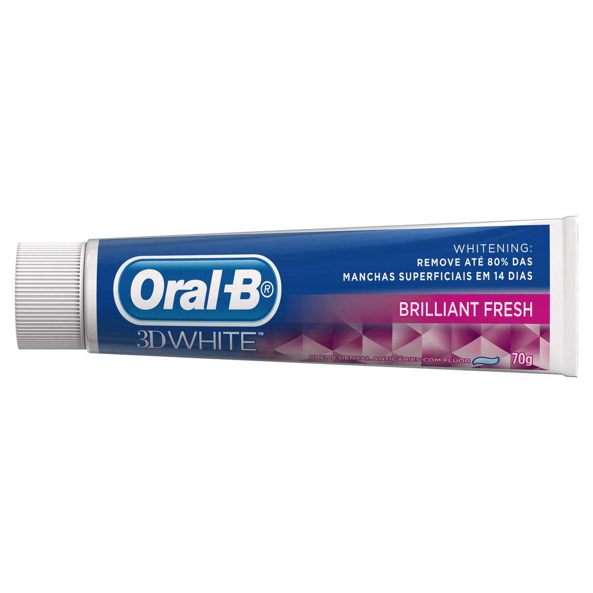 Encontraproduto.com.br - Kit Escova Dental Oral-B Indicator Grátis Creme Dental Oral-B 3D White Brilliant Fresh 70g