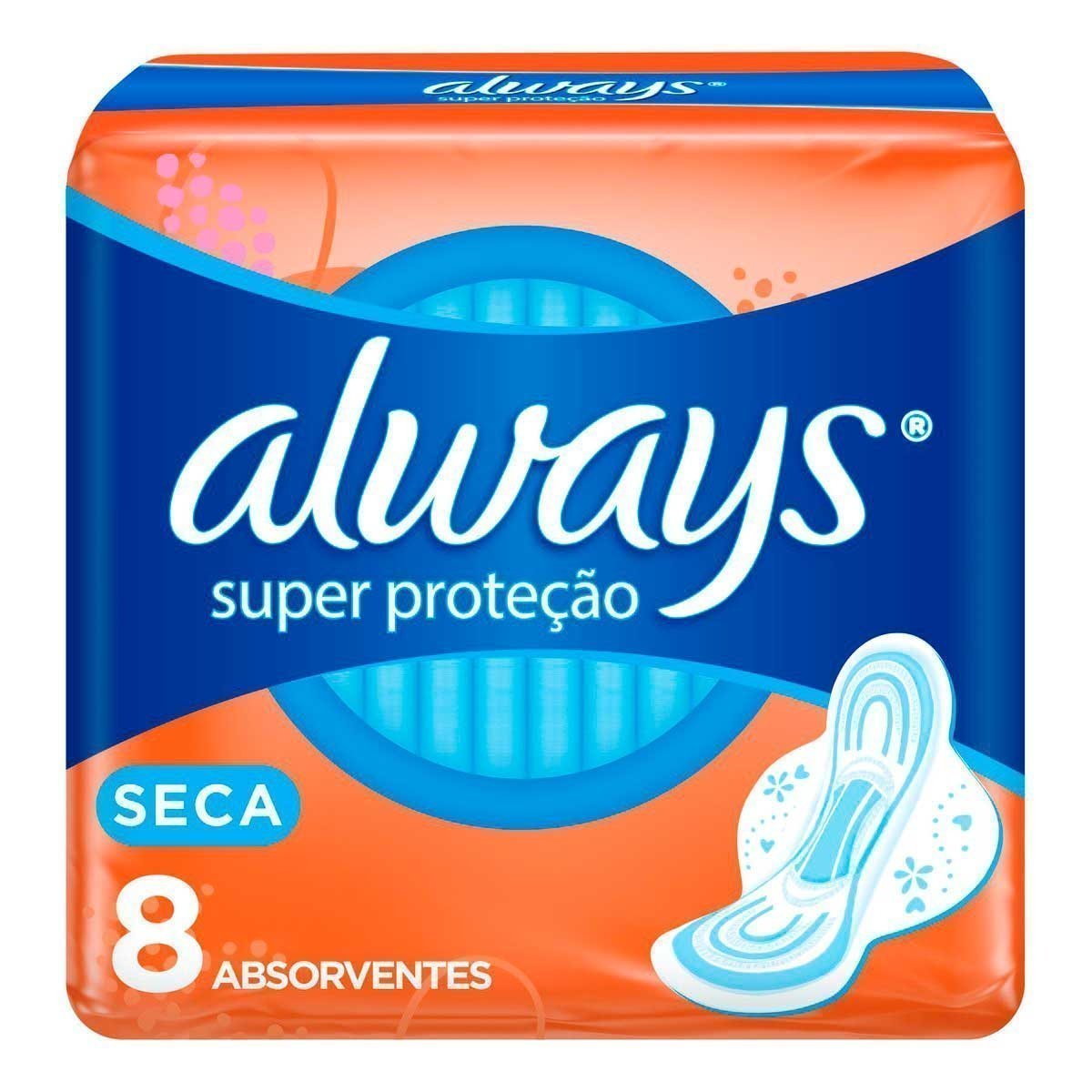 Encontraproduto.com.br - Absorvente Super Proteção Always Seca com abas Pacote com 8 unidades