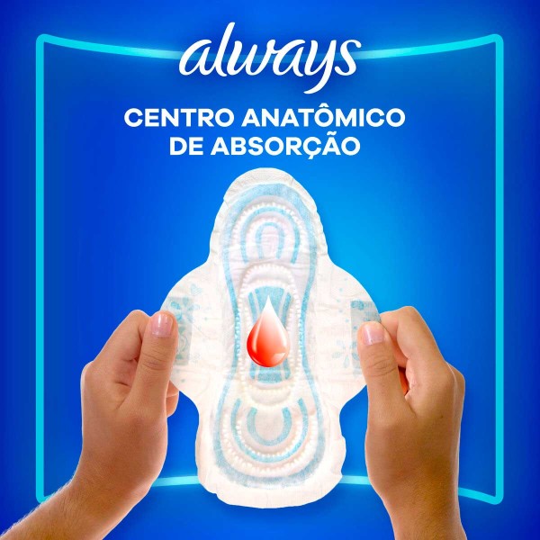 Encontraproduto.com.br - Absorvente com Abas Seca Always Pequeno Pacote 16 Unidades Grátis 2 Absorventes