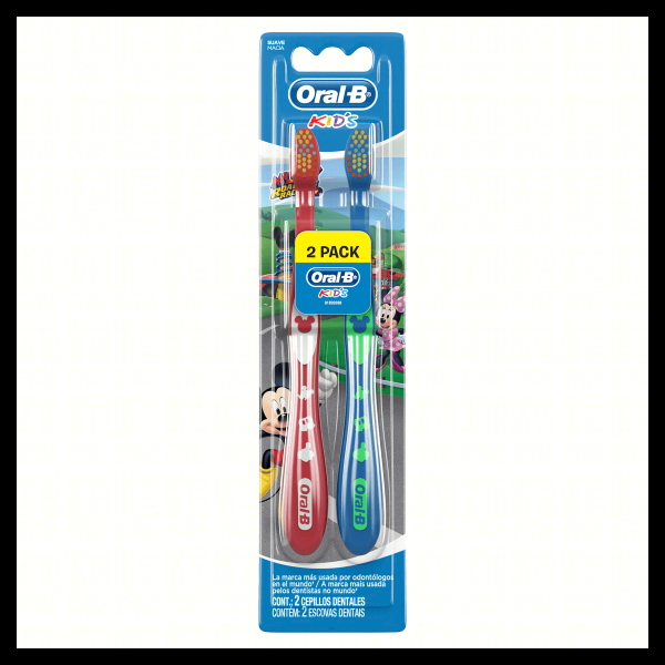 Escova Dental Macia e Suave Mickey Oral-B Kids 2 Unidades