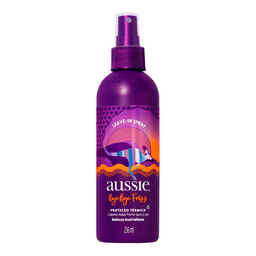 Encontraproduto.com.br - Leave-In Proteção Térmica Aussie Bye Bye Frizz Frasco 236ml Spray