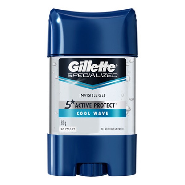 Antitranspirante Gel Invisible Cool Wave 5 Active Protect+ Gillette Specialized 45g