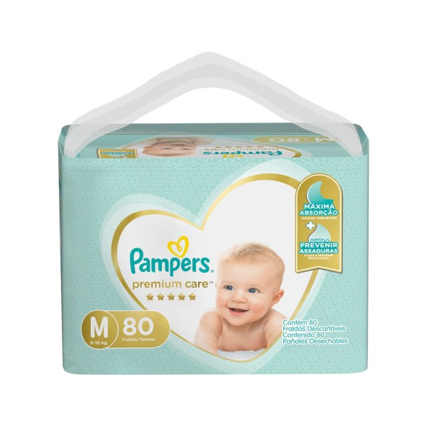 Fralda Pampers Premium Care Com 80 Unidades Tamanho M