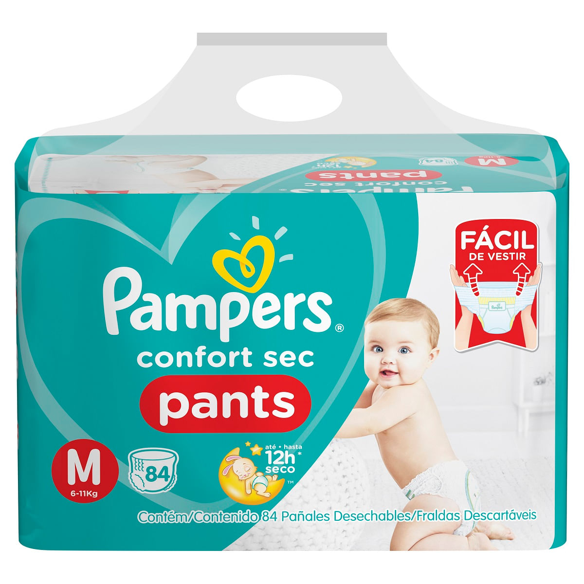 Encontraproduto.com.br - Fralda Pampers Pants Ajuste Total M 84 Unidades