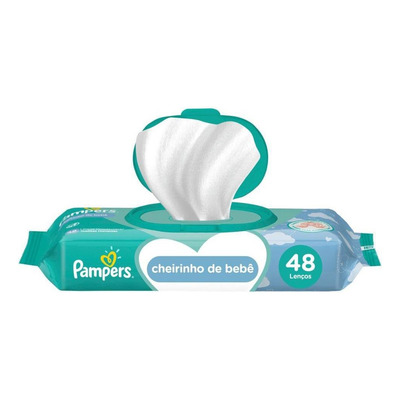 Encontraproduto.com.br - Toalhinhas Umedecidas Pampers Aroma de Aloe Vera 48 Unidades