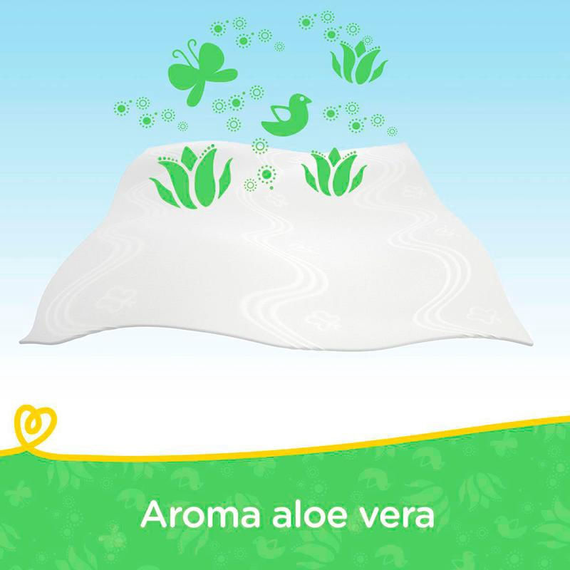 Encontraproduto.com.br - Kit de Toalhinhas Umedecidas Pampers Aroma de Aloe Vera 4 Pacotes 48 Unidades