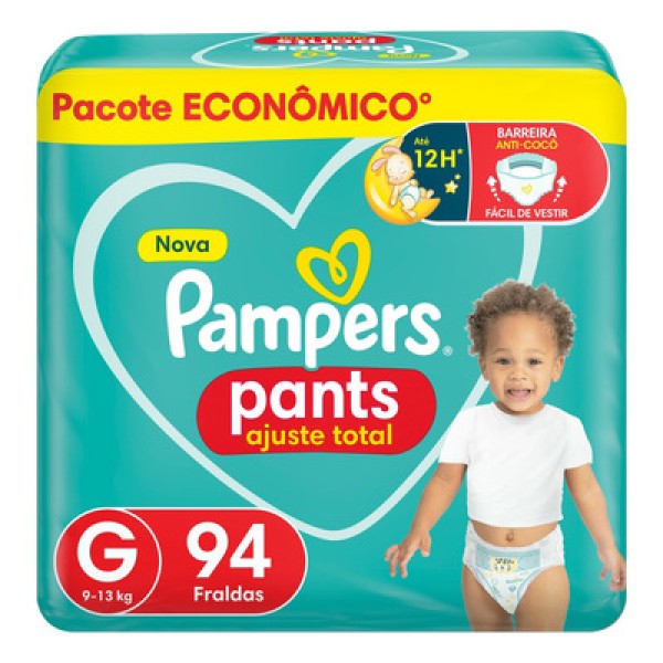 Encontraproduto.com.br - Fralda Descartável Infantil Pants Pampers Ajuste Total XXG 14 a 25kg Pacote 28 Unidades Grátis 2 Fraldas