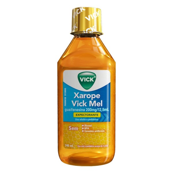 Encontraproduto.com.br - Xarope Vick Mel Expectorante 200mg/mL 240mL