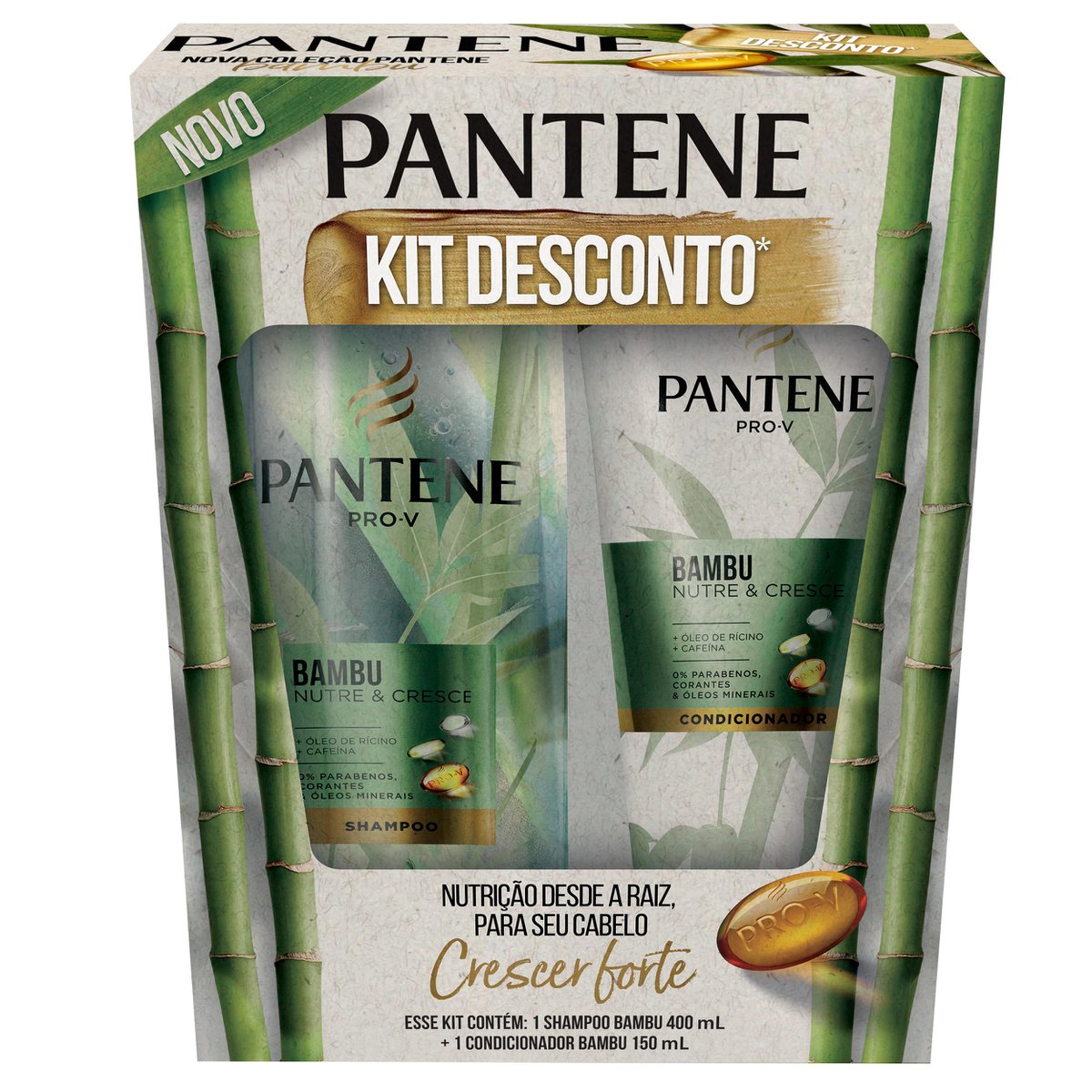 Encontraproduto.com.br - Kit Pantene Bambu Shampoo 400ml + Condicionador 175ml